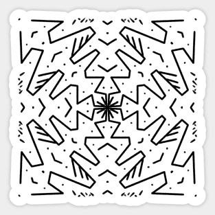 Zig Zag Mandala Sticker